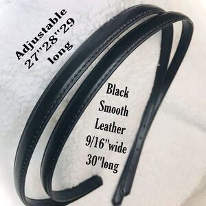 Replacement straps BLACK SMOOTH LEATHER